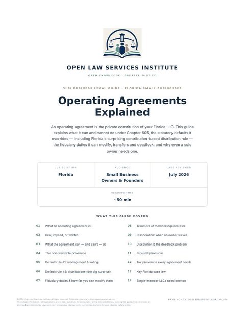 Cover of Operating Agreements Explained